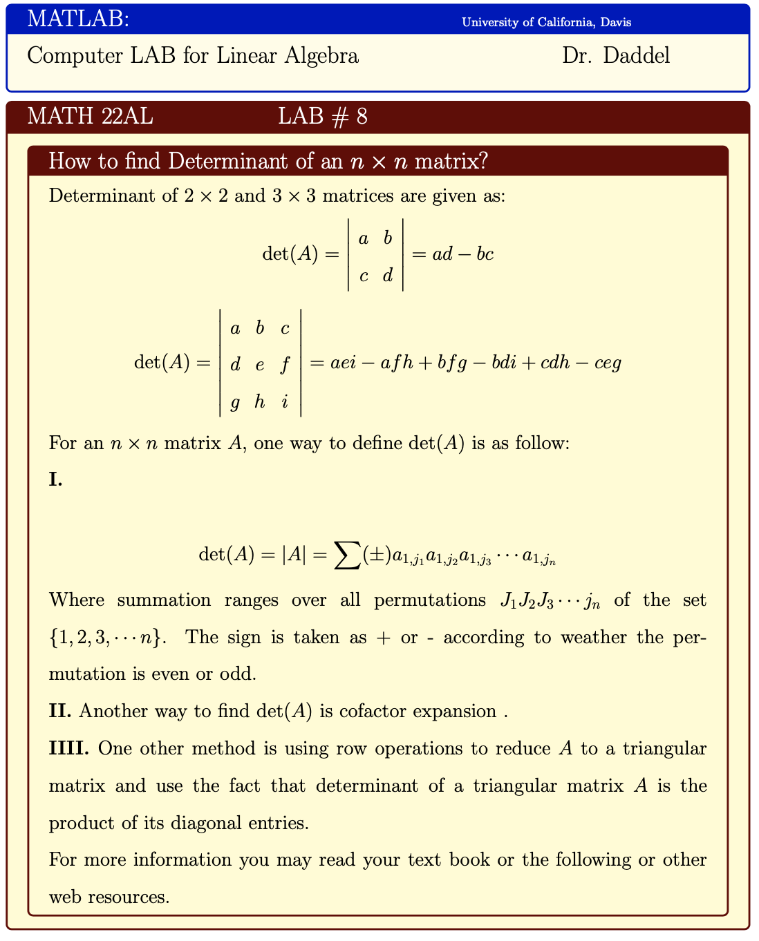 Determinants